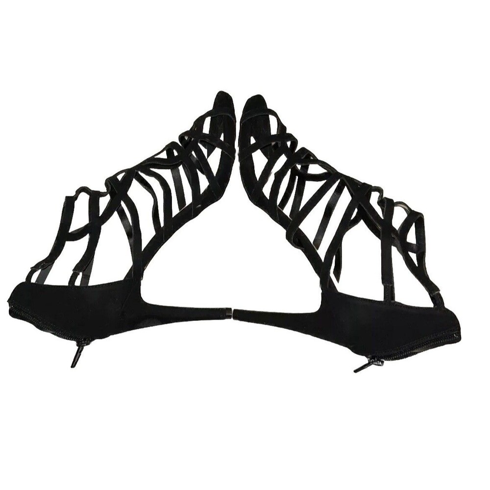 Madden Girl Women’s 8.5 Black Strappy Almond Toe Heels